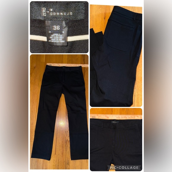 $695 designer Zero + M Cornejo  cotton pants 36x32 - Picture 1 of 12